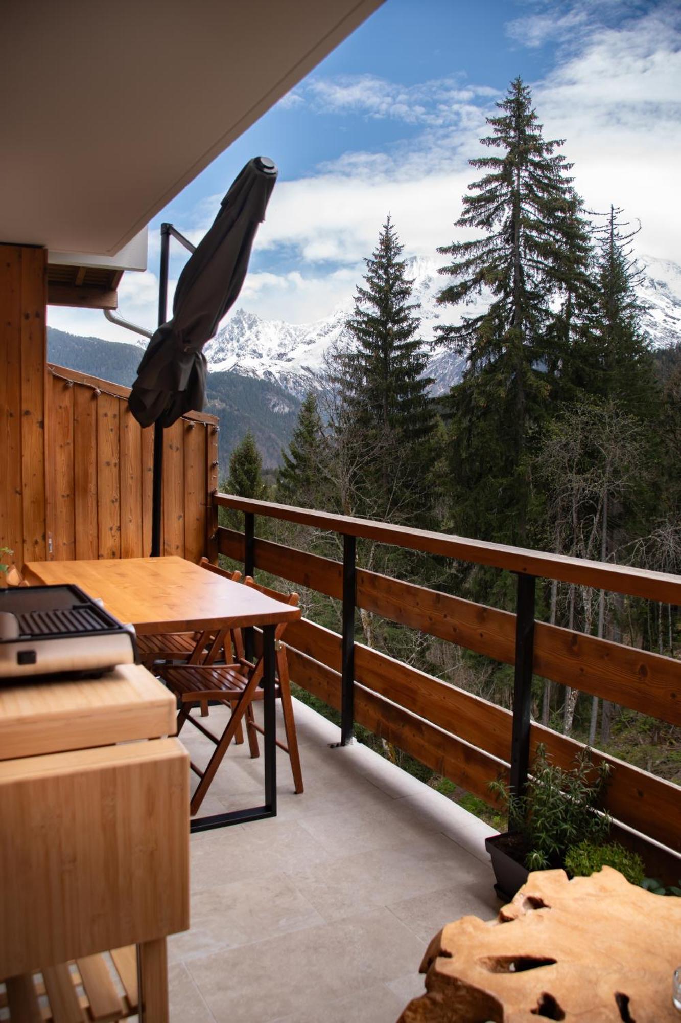 Studio Cabine Au Loup Blanc Avec Vue Mont Blanc Saint-Gervais-les-Bains Exterior foto